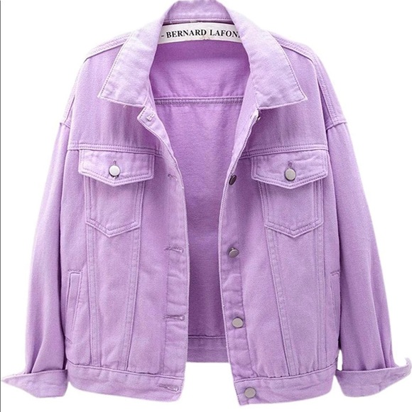 Jackets & Blazers - Womens Purple Jean Jacket Size Large